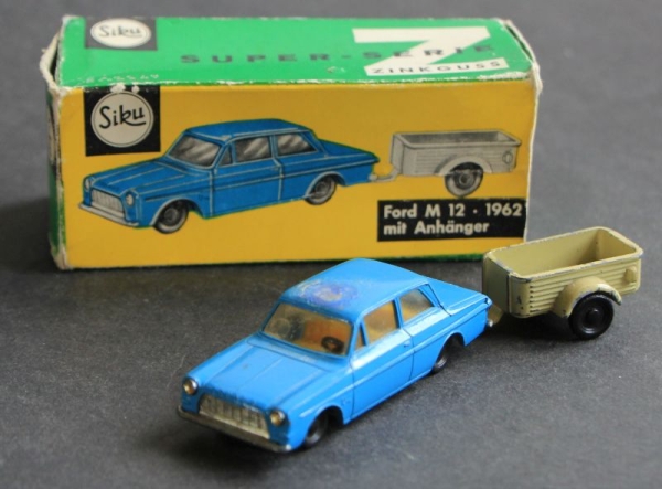 Siku Ford Taunus 12 M V203 with trailer 1962 DieCast Model in original box (6481)